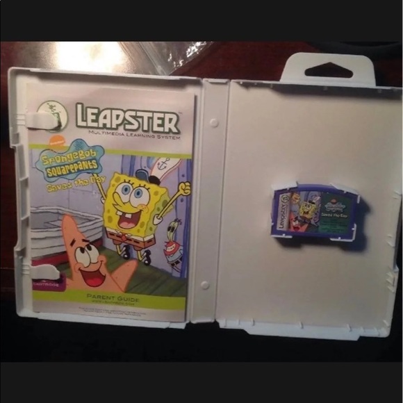 SPONGEBOB SQUAREPANTS  3 LEAPSTER OR LEAPSTER 2 GAME - Picture 3 of 4